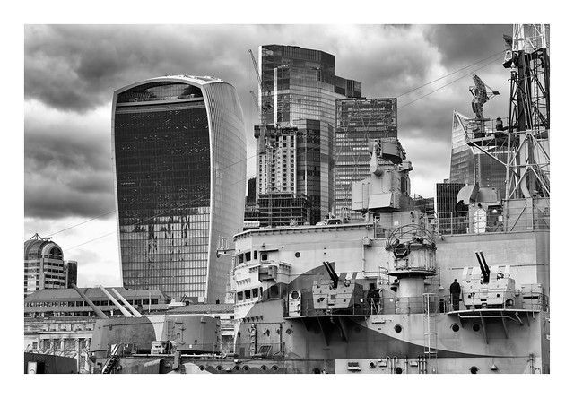HMS Belfast with City of London in background.