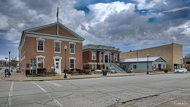 Looking West From State St. At South Side of Square, Beardstown, Illinois