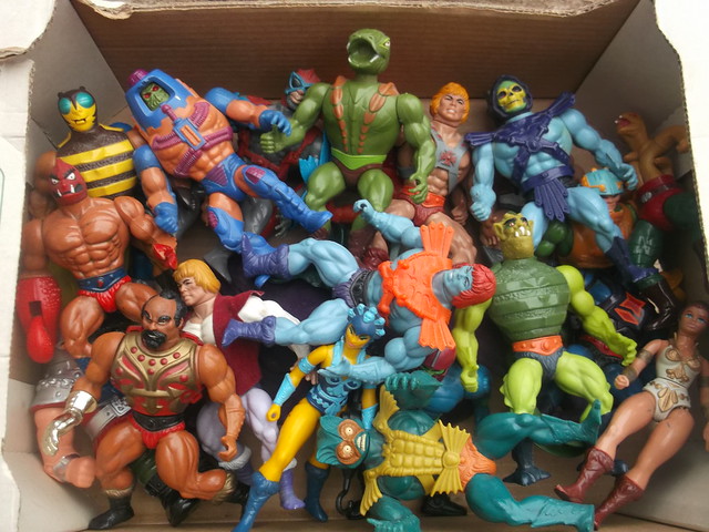 Vintage Masters Of The Universe Action Figures Car Boot Sale Find including Skeletor  Faker He Man  Mer Man Jitsu & Evil Lyn