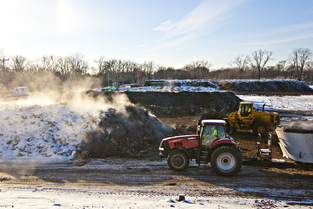美國明尼蘇達州的一處工業堆肥設施。圖片來源：Minnesota Pollution Control Agency（CC BY-NC 2.0）