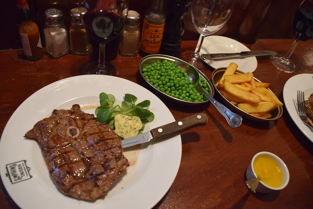 DSC_1255 City of London Ball Court Lunch at Simpson's Tavern Leg of Lamb Steak. I was somewhat disappointed since it was on the menu as 