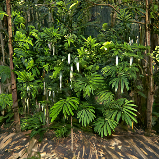 'a lush rainforest CryEngine' Augmented CLIP Guided Diffusion v2