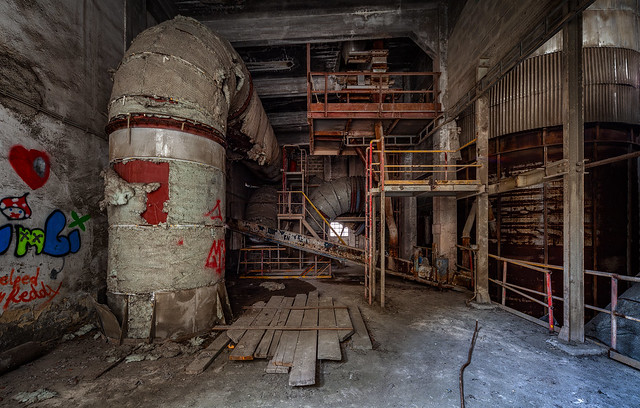 inside the cement works