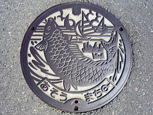 Aso Ibaraki, manhole cover （茨城県麻生町のマンホール）