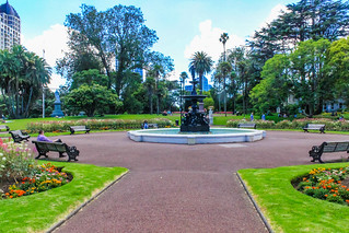 Der viktorianische Brunnen im Albert Park in Auckland