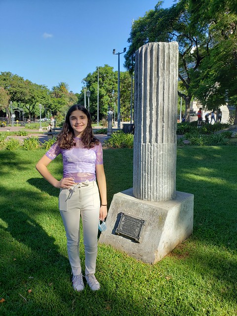 Probablemente el monumento más antiguo de Buenos Aires: una columna extraída del Foro Romano, con más de 2000 años de antigüedad.