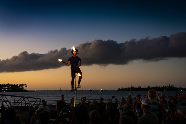 Fire Juggler at Mallory Square, Key West