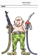 Vladimir Vladimirovitsj Putin, president of the Russian Federation. Cartoon by Hajo in NRC Handelsblad