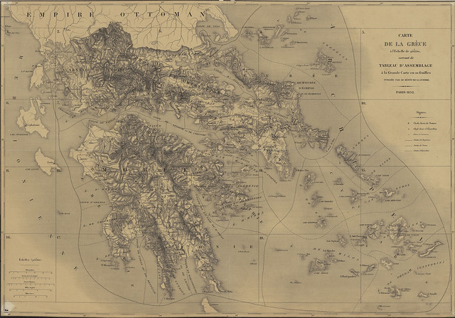 Ο χάρτης της Ελλάδας του 1852 σε μικρογραφία (The 1852 map of Greece in miniature).