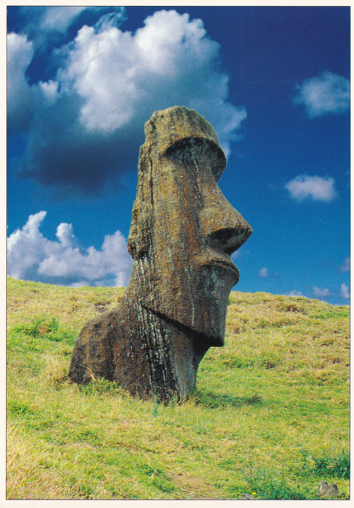 Moai at Rano Raraku, Rapa Nui National Park, Chile
