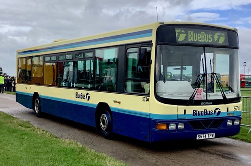 S574 TPW ‘BlueBus’ No. 574. Scania L94UB / Wright Access Floline on Dennis Basford’s railsroadsrunways.blogspot.co.uk’