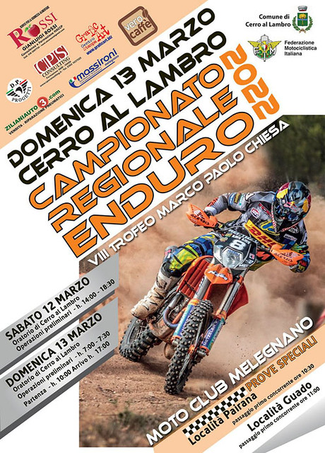 2022 CAMPIONATO ENDURO MELEGNANO LOCANDINA