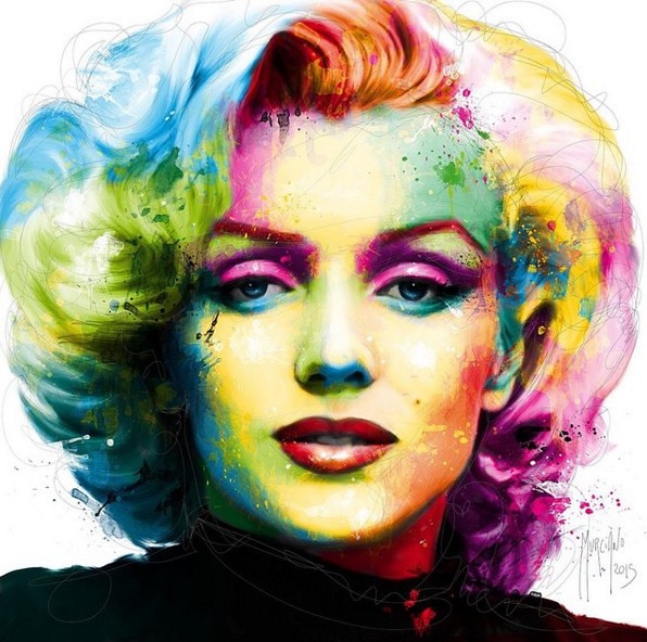 Colorful Acrylic Painting Marilyn Monroe