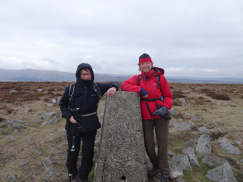 CWF Walk 13 Llanbedr Horseshoe: me and Steffi, at the Pen Cerrig-calch Trig Point