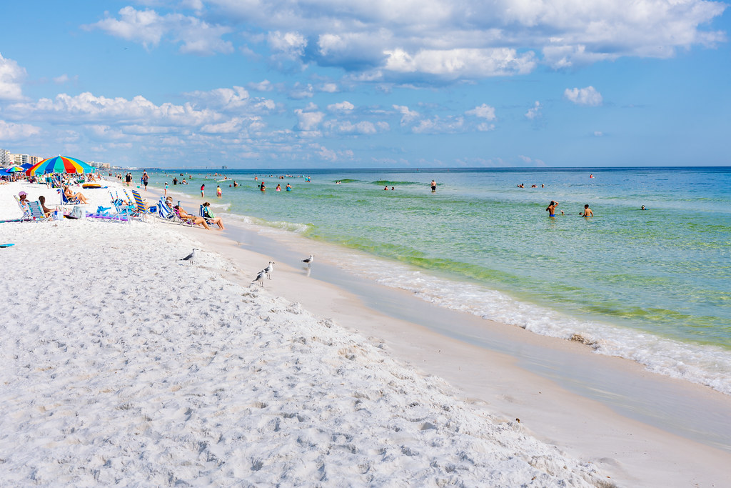 Fort Walton Beach with Clear, Calm Water