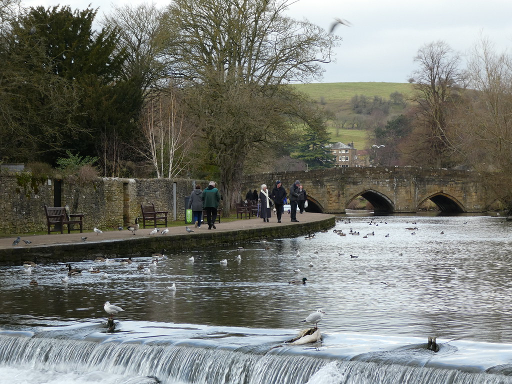 5 arch bridge over the River Wye, Bakewell, Derbyshire