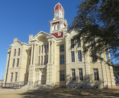 Fannin County Courthouse (Bonham, Texas) by courthouselover, This Second Empire courthouse was originally built in 1888-89 and was designed by <a href="https://w