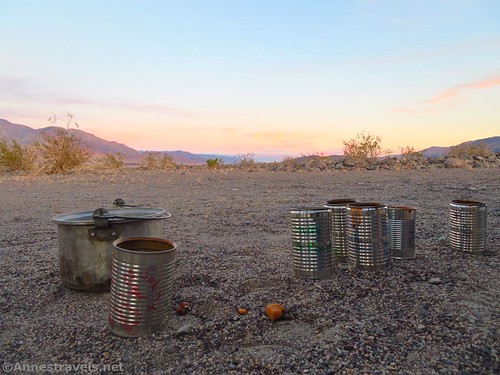 Leftovers from supper along the Lake Hill Road (don't worry, we cleaned it all up before bed!), Death Valley National Park, California