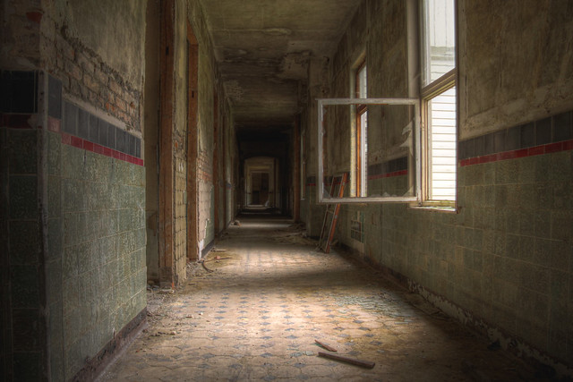 A long way in a old sanatorium