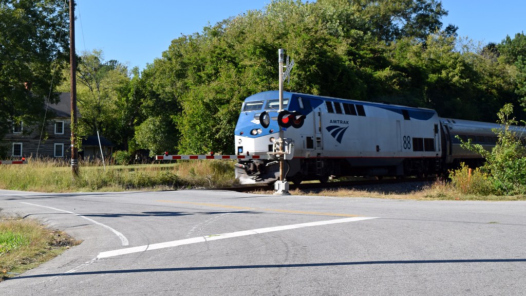 Amtrak Carolinian near Halifax, North Carolina