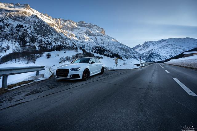 Audi RS3 Photostopp near Elm - Glarus - Switzerland