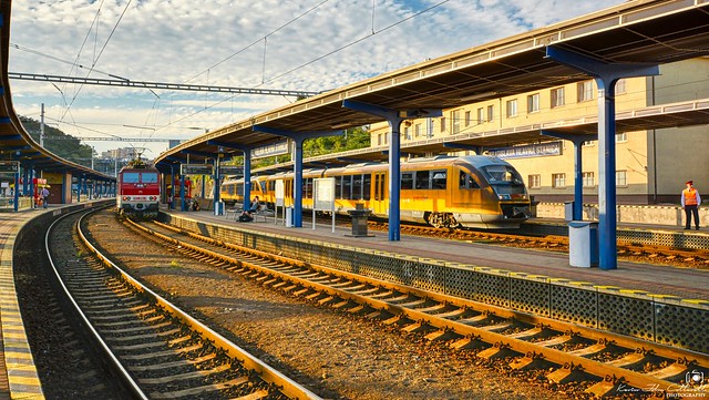 Trains at Bratislava hlavná stanica