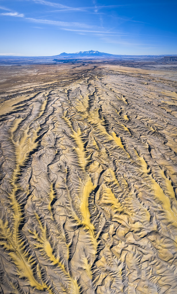 Factory Butte Utah BLM Lands Panorama Fine Art Aerial Drone Photography DJI Mavic Air 2S 20mp One Inch Sensor Fluvial Erosion Patterns! Epic Panorama! Fine Art Abstract Landscape Desert River Washes Abstract Veins of Erosion