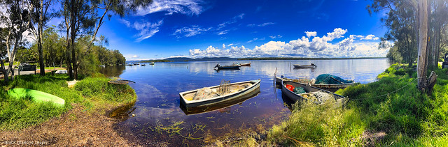 Fishing Boats on Wallis Lake at Green Point, Forster, Mid North Coast, NSW
