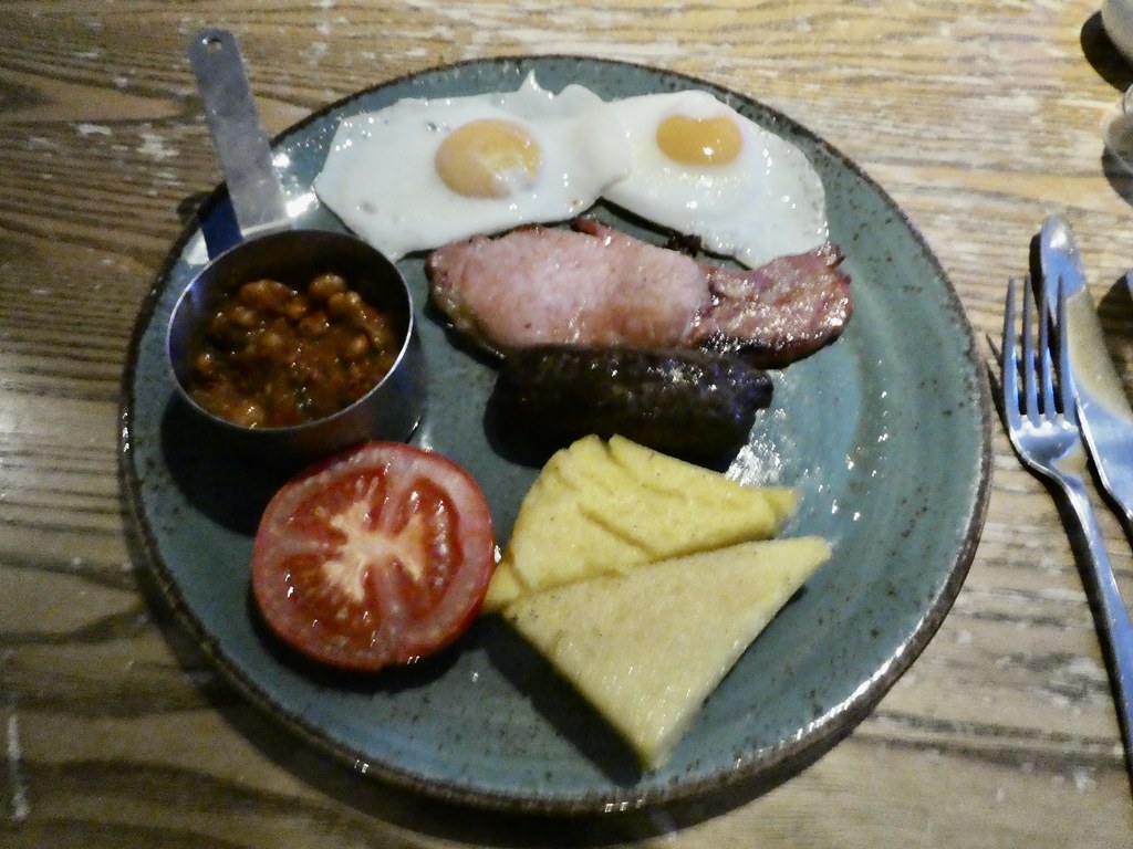 South African themed breakfast at The Percy Arms, Chlworth