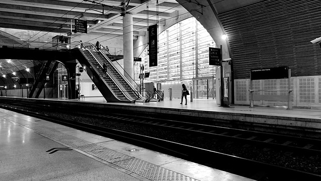 Gare de Monaco - Noir et Blanc.