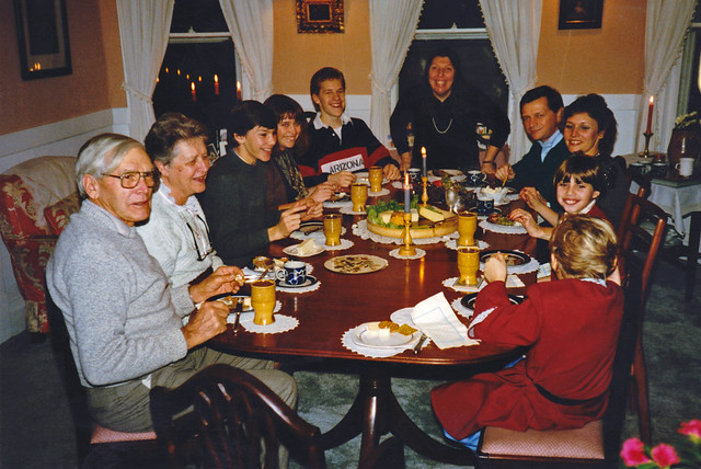 Drinans, & Sue's Parents, Supper, ca 1988
