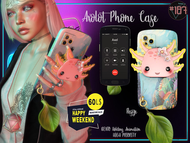 #187# Axolot Phone Case Affiche 60