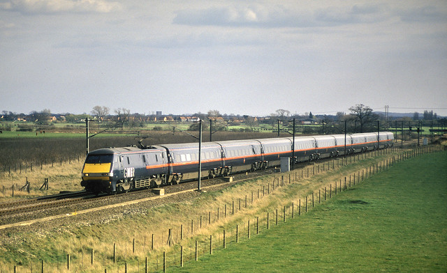 White Numbered Class 91 Near Bolton Percy.