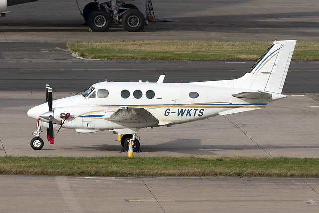 DEA Aviation Beech 90 King Air G-WKTS at Birmingham Airport BHX/EGBB