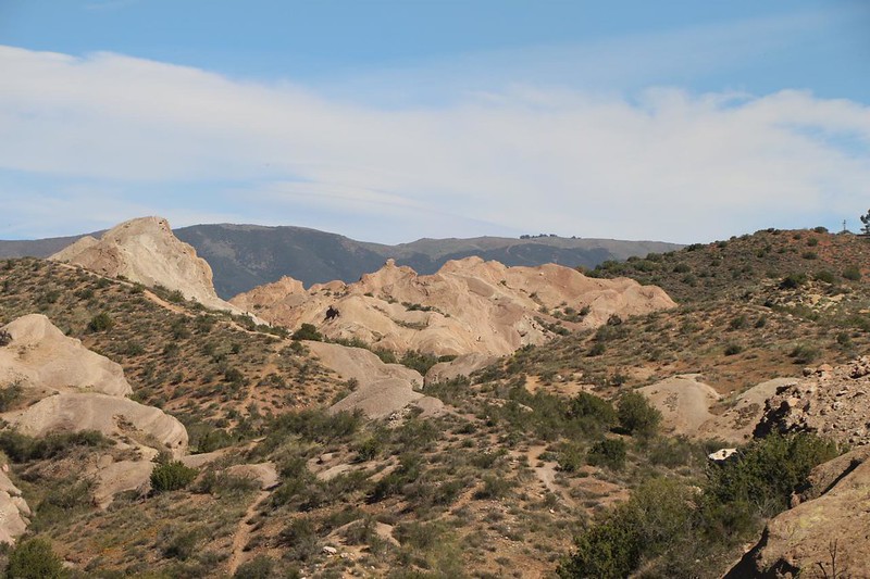 I finally got high enough to view the main sandstone formations in Vasquez Rocks County Park