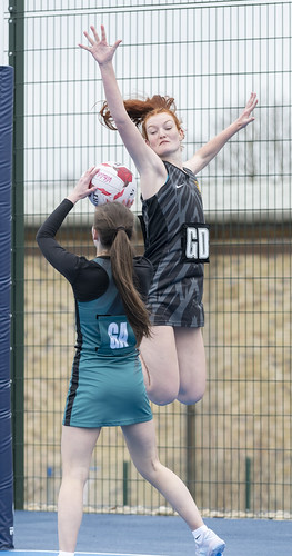 Wellington College U19 netball squad taking part in the National Schools final at Oundle on the 13-03-2022