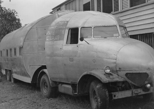 Caravan made from a converted aircraft, Kalinga, Queensland