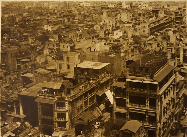China vintage Imperial Era souvenir photo circa 1936 showing Hong Kong cityscape - 