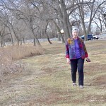 Catherine on a stroll, Wisner River Park 