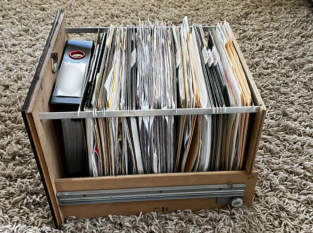 organized filing drawer