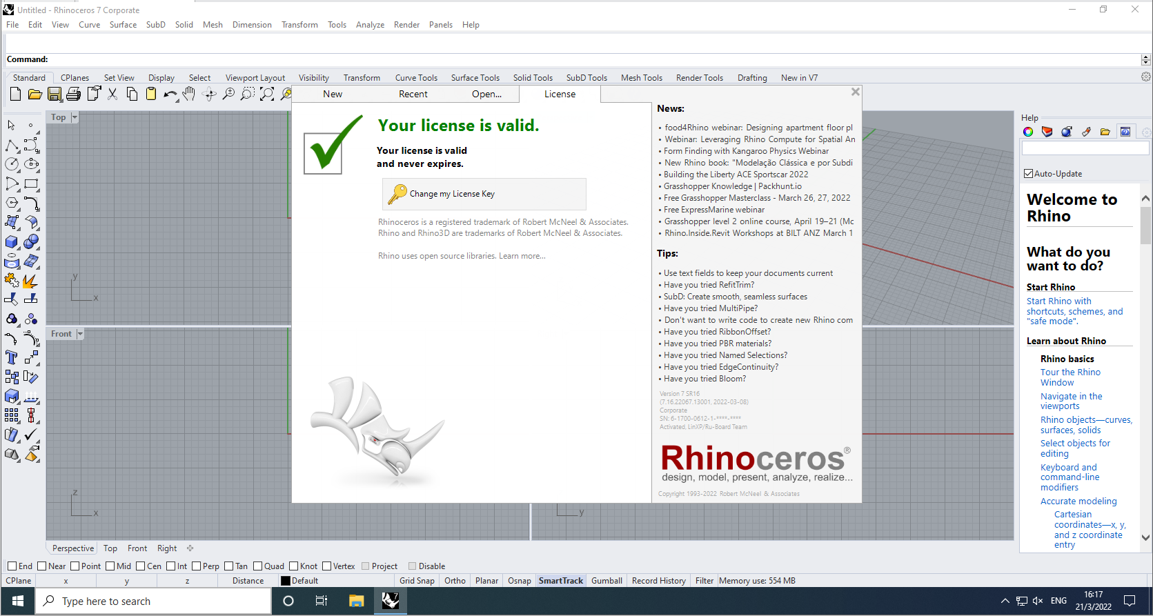Working with Rhinoceros 7.16 full