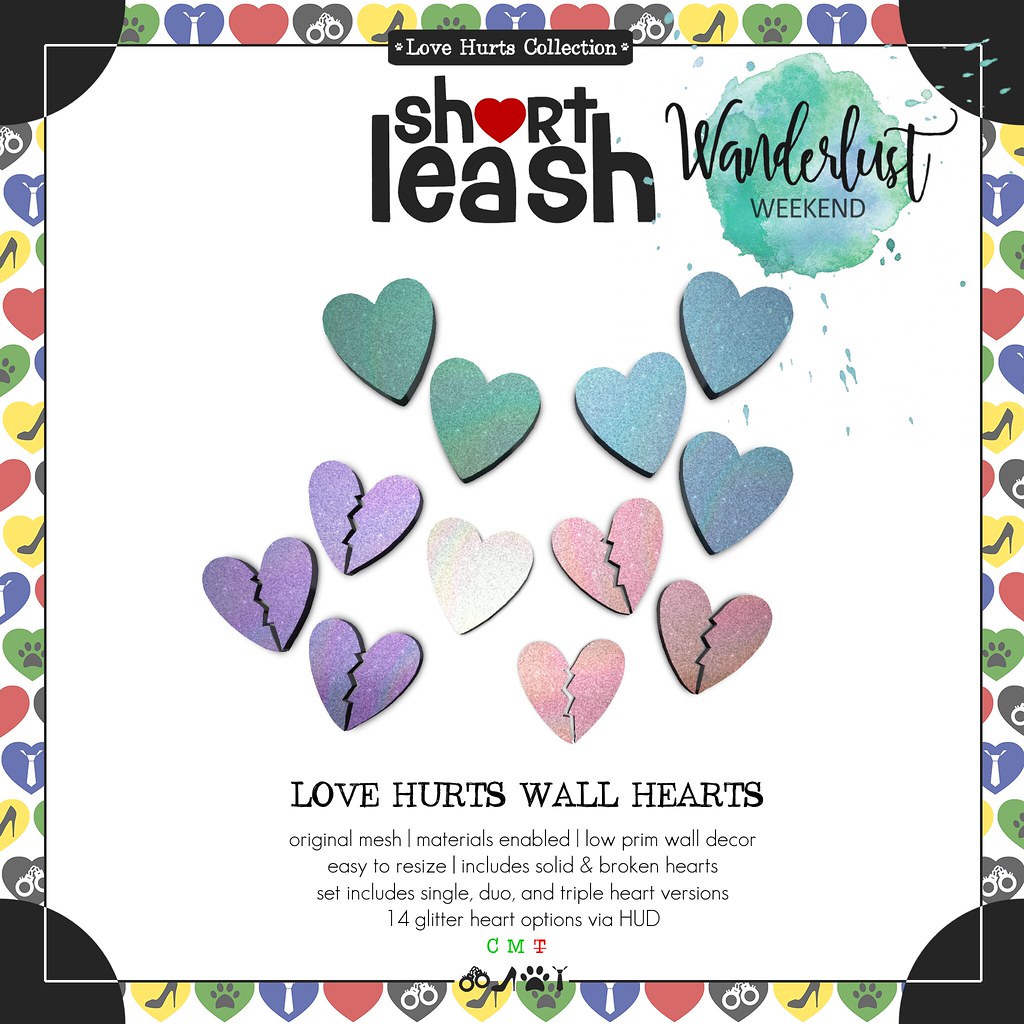 .:Short Leash:. Love Hurts Wall Hearts