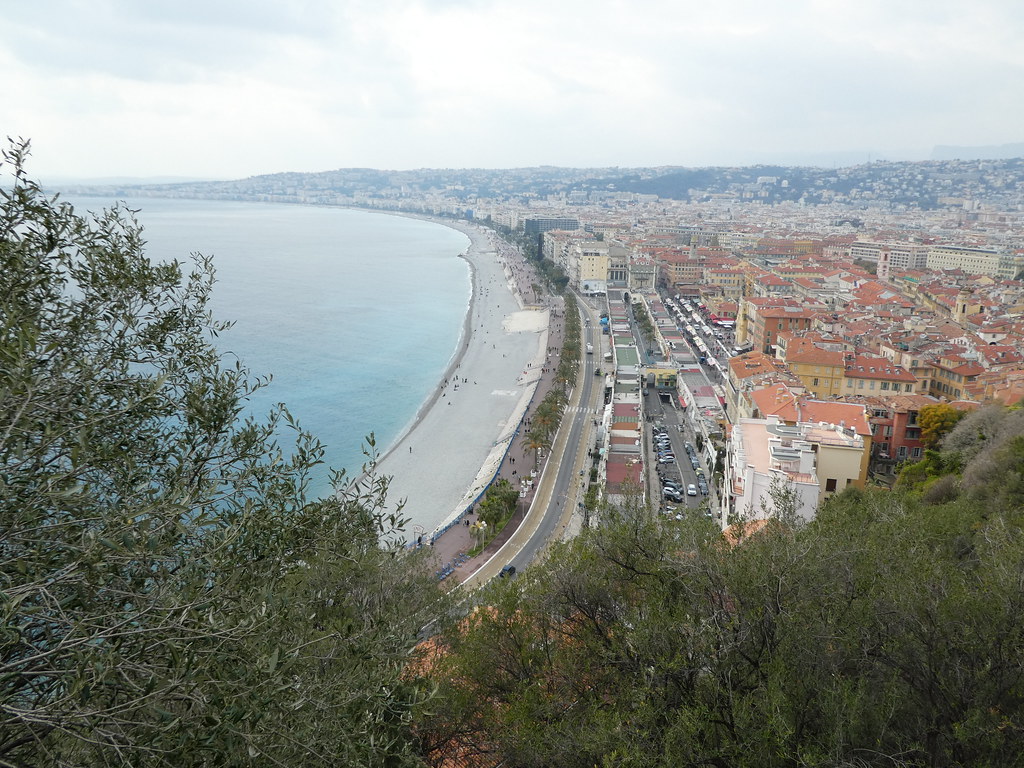 Views of Nice Bay from the Parc de La Colline du Chateau