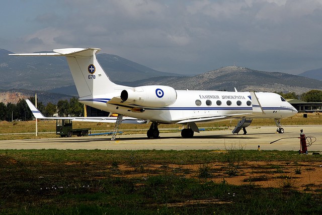 Gulfstream V 678 - Hellenic AF unmarked 070607 Elefsina 1001