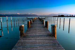 Pier with a view  at Lake Chiemsee