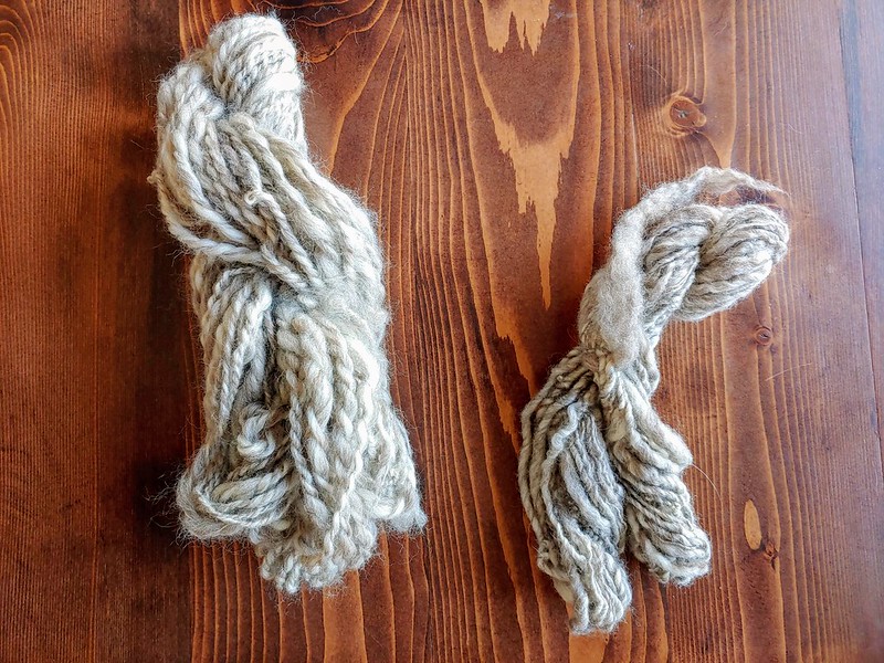 My first handspun skeins of yarn