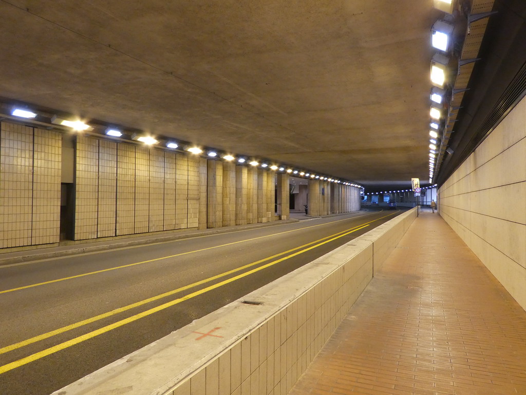 The tunnel used as part of the F1 circuit in Monaco