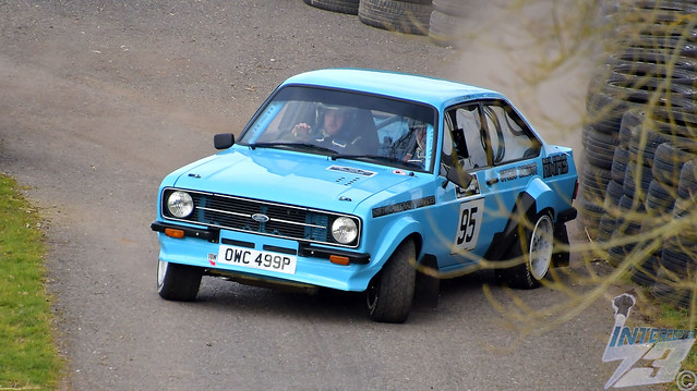 Gerallt Davies/Carwyn Evans, North Wales Rally Services Ford Escort Mk2 RS 2400cc Class D, 2022 MSNCRC Rd6 Northside Truck and Van Donington Rally, Donington Park, 13th March