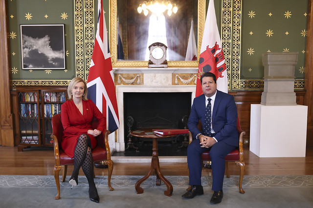 Foreign Secretary Liz Truss meets Gibraltar CM Fabian Picardo