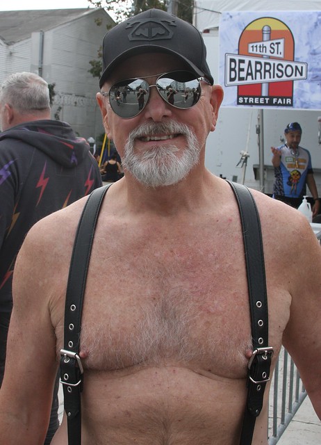 HELLA  HANDSOME LEATHER DADDY HUNK ! ~ BEARRISON STREET FAIR 2021 ! ~ photographed by ADDA DADA ! ( safe  photo )